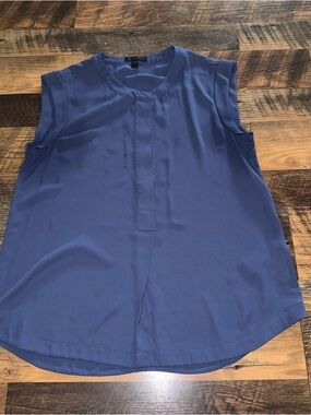 J. Crew Sleeveless Button-Front Shell in Periwinkle Blue